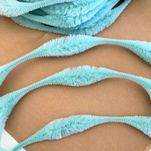 Large 5" Bump Chenille in Aqua ~ 1 yd. (8 bumps)